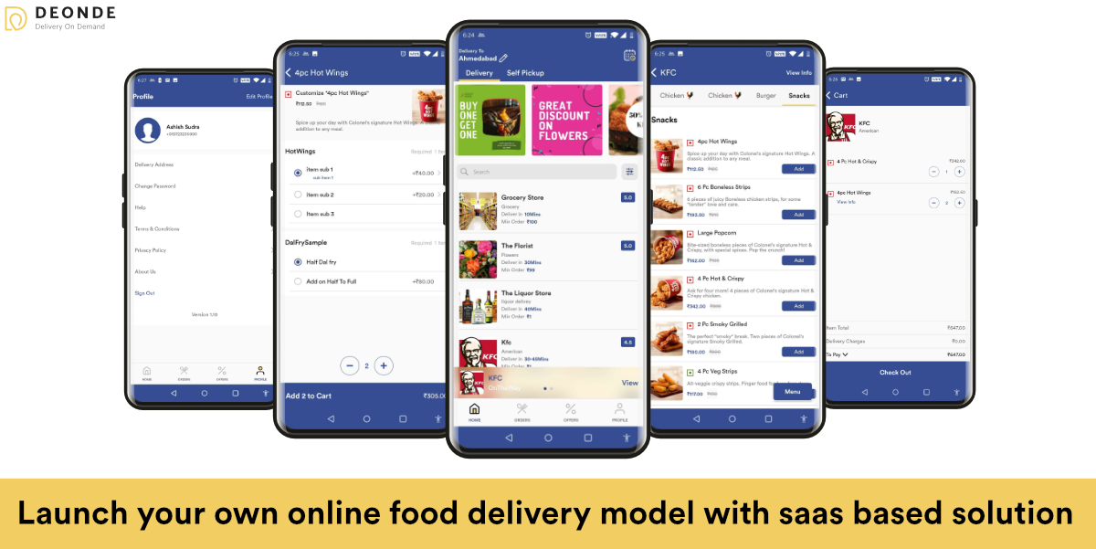 Launch your own online food delivery model with Saas based solution