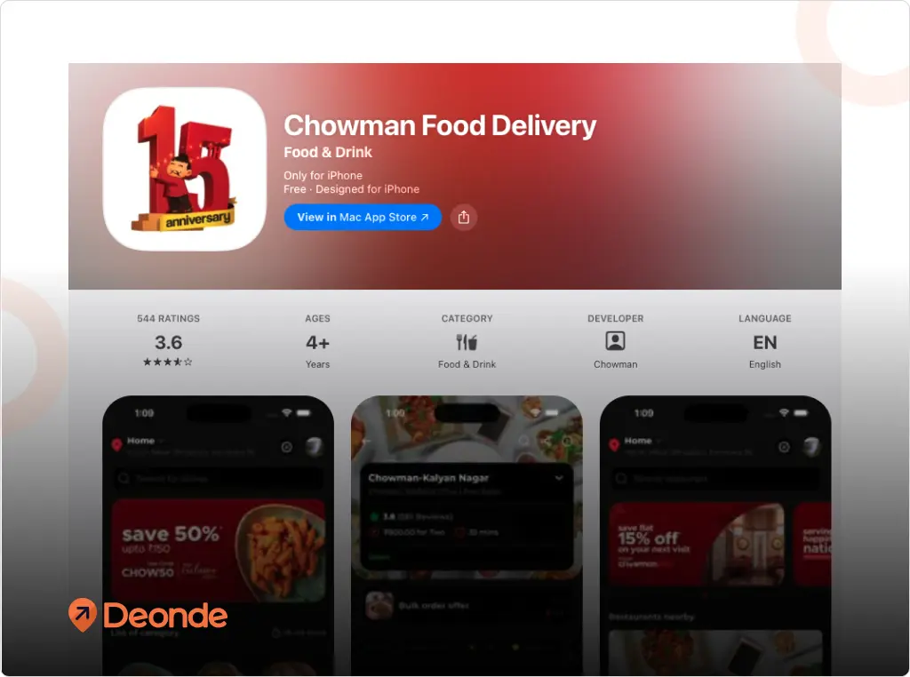 Chowman Online Food Delivery App