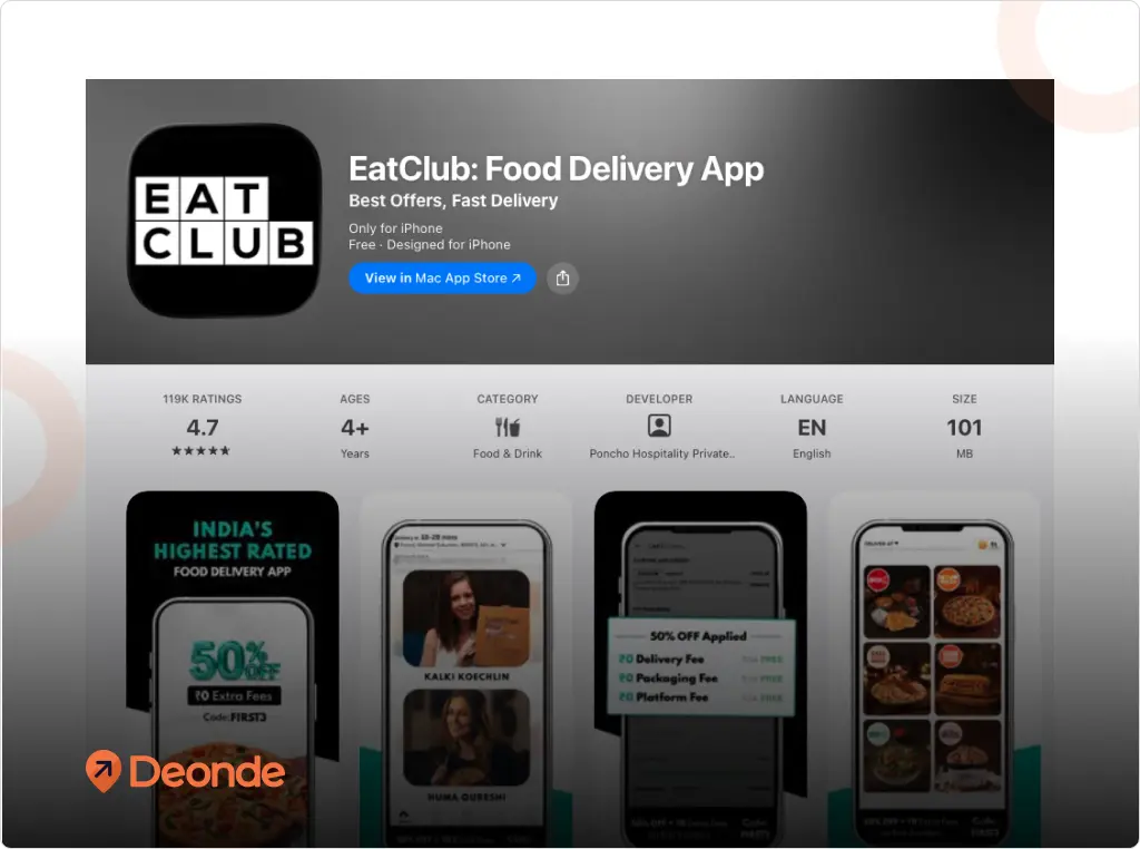 EatClub Online Food Delivery App