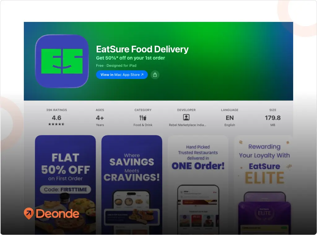 EatSure Online Food Delivery App