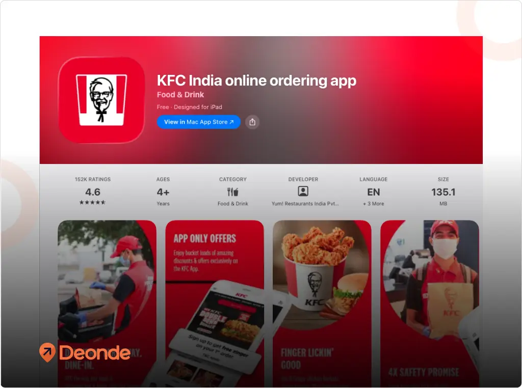 KFC Online Food Delivery App