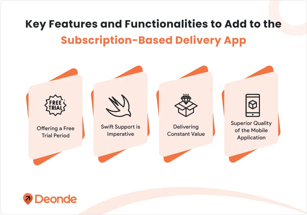 Key Features and Functionalities to Add to the Subscription Based Delivery App