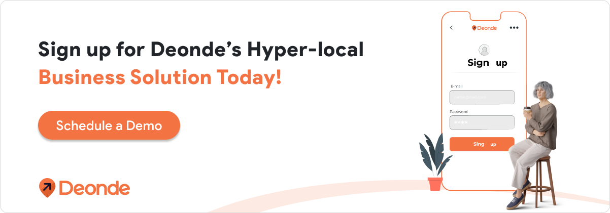 Sign up for DeOnDes Hyperlocal Business Solutions Today 1