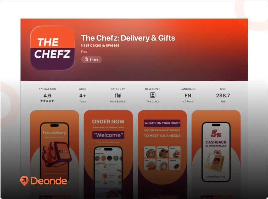 The Chefz gourmet food delivery app fine dining Saudi Arabia