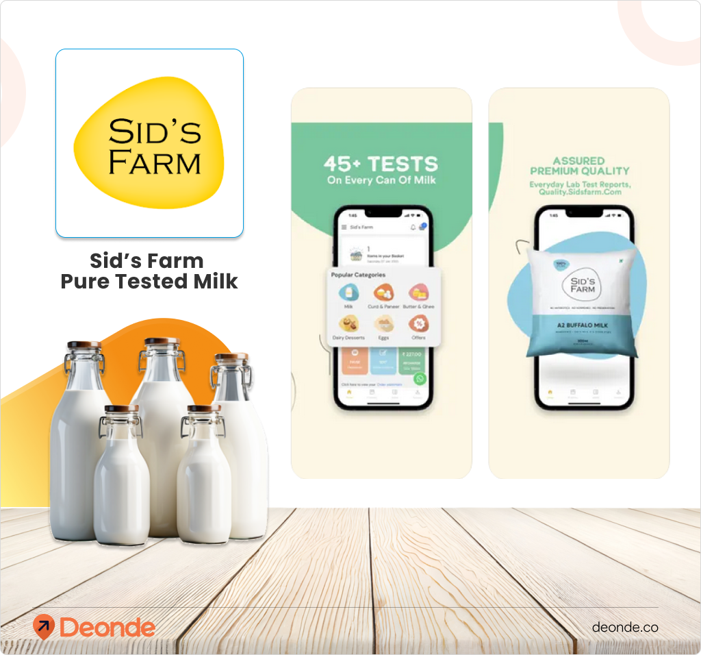 Sid’s Farm - Pure Tested Milk Top Milk Delivery App
