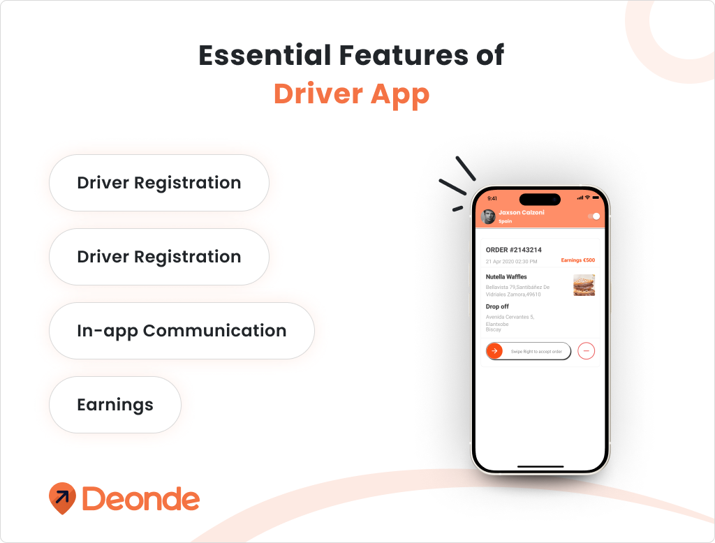 Essential Features of Driver App
