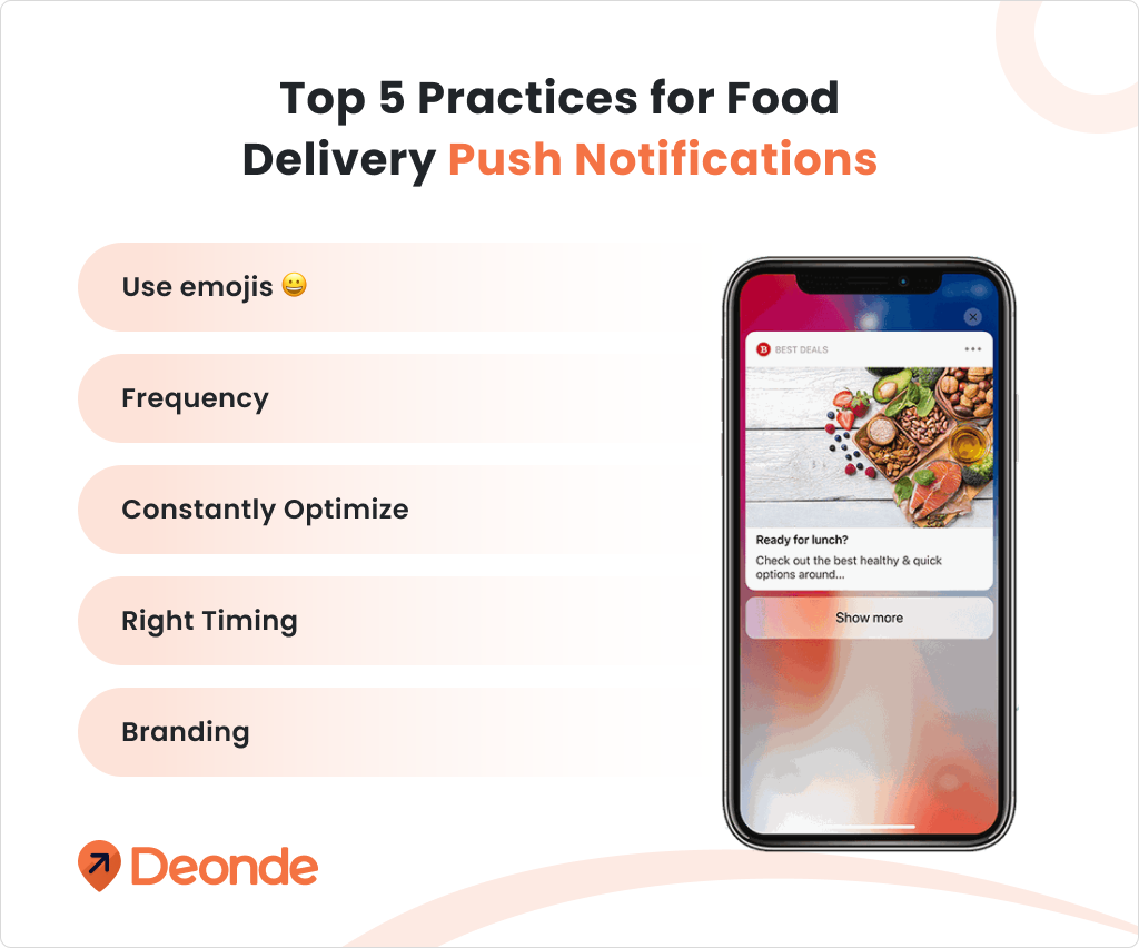 Top 5 Practices for Food Delivery Push Notifications