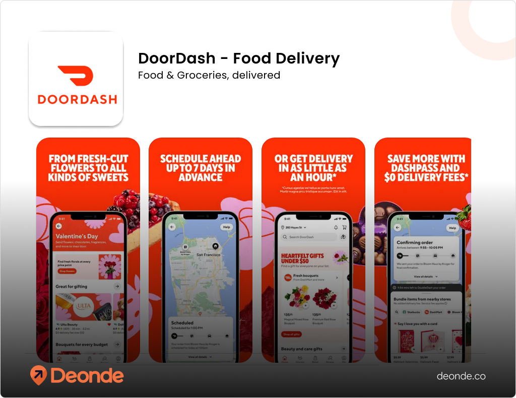 DoorDash Online Grocery Delivery App In USA