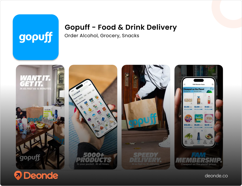 GoPuff Online Grocery Delivery App In USA