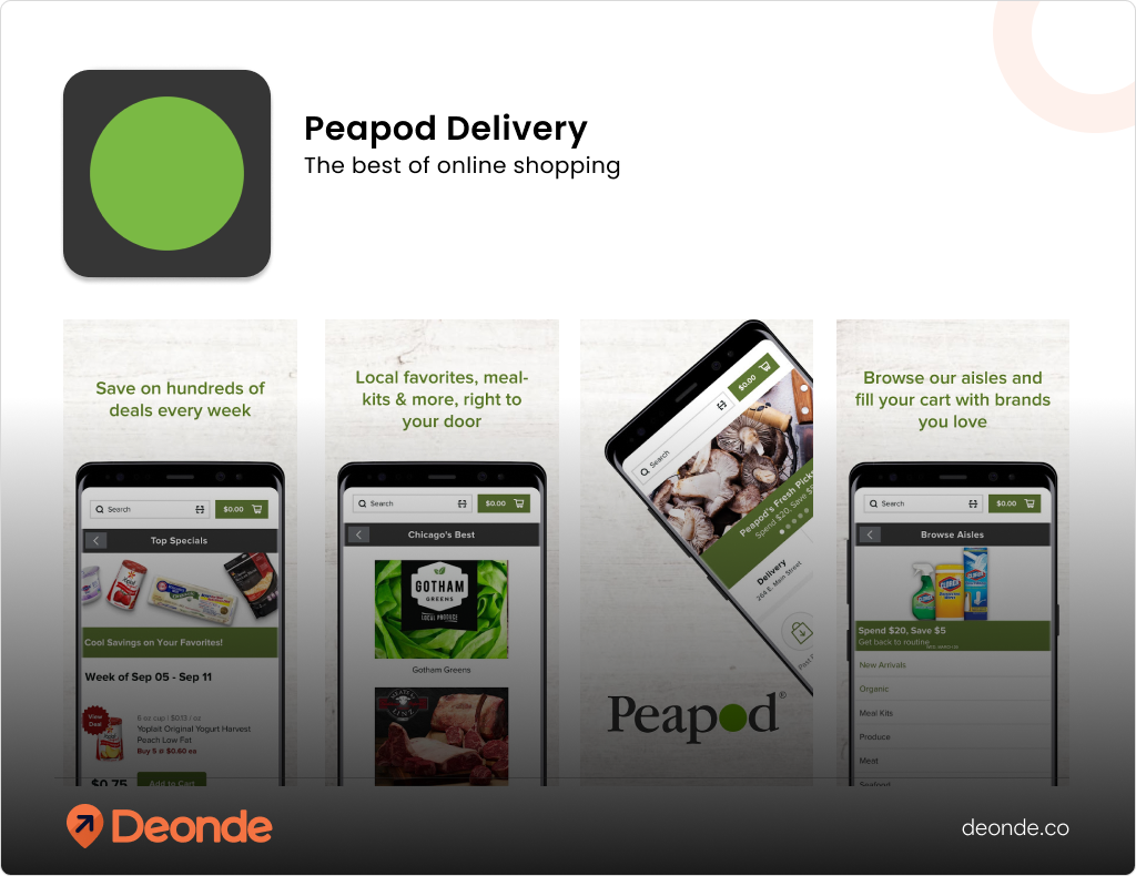 Peapod Online Grocery Delivery App In USA