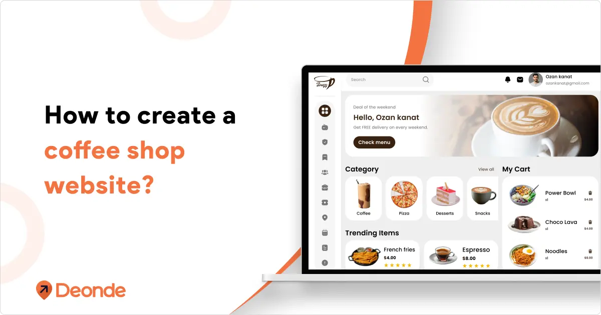 create a coffee shop website