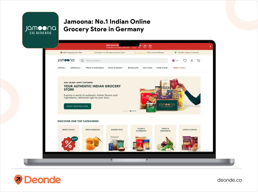 Jamoona No.1 Indian Online Grocery Store in Germany