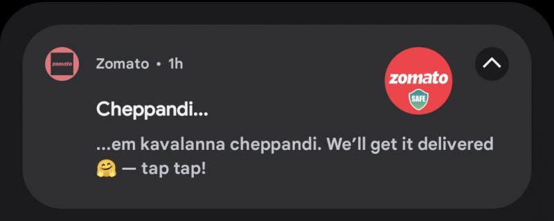 zomato notifications -2