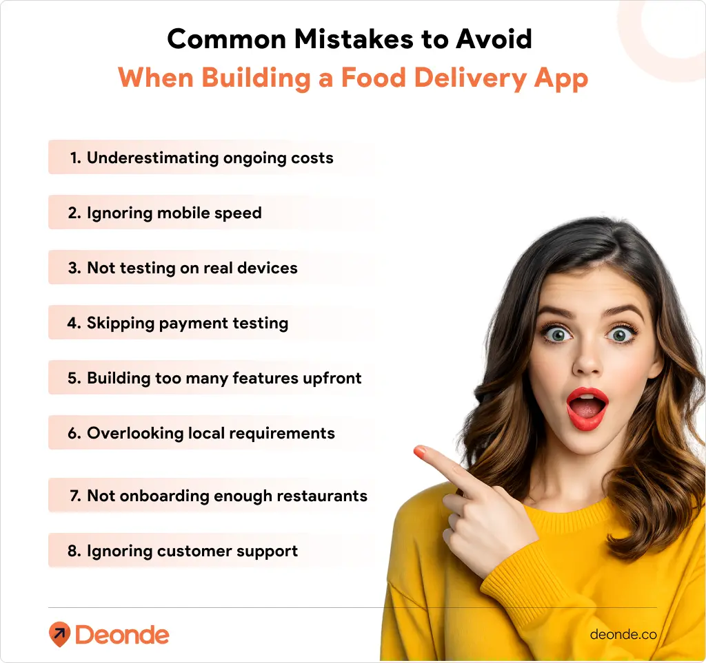 How to Build an App Like Mr D: Complete Guide to Launching Your Food Delivery App in South Africa 3 Common Mistakes to Avoid When Building a Food Delivery App