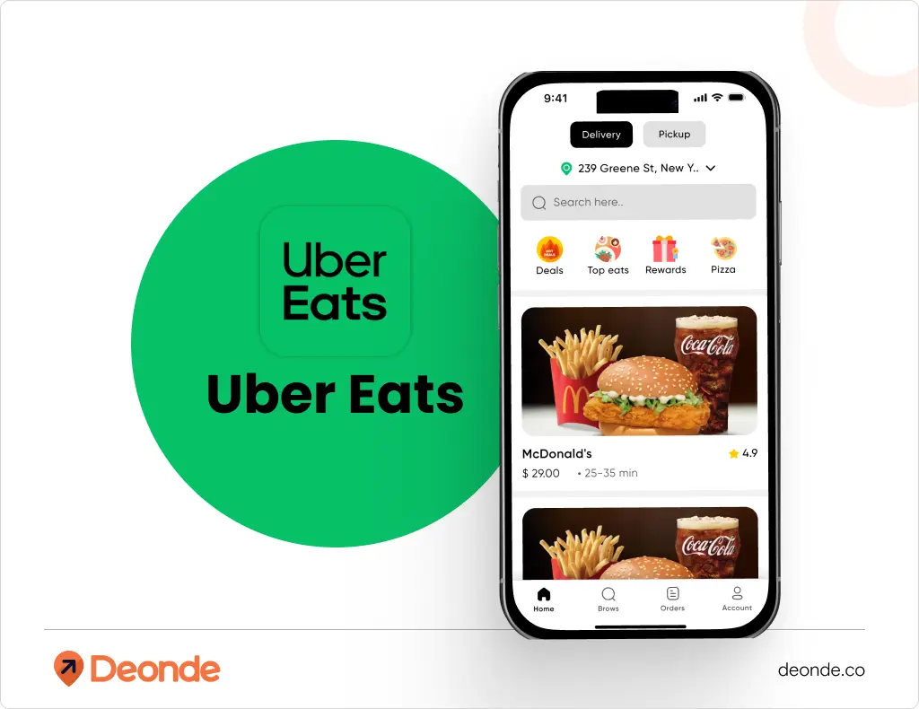 Uber Eats app interface