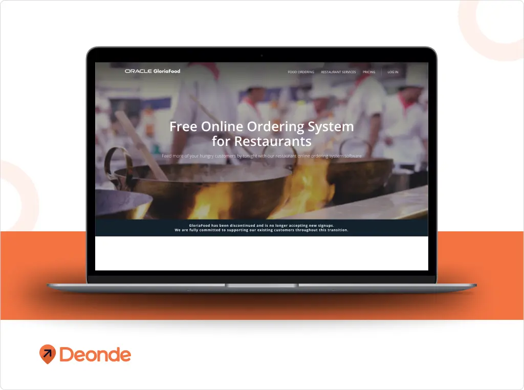 10 Best White Label Restaurant Software Platforms in 2026 8 Oracle GloriaFood free online ordering system for restaurants website interface
