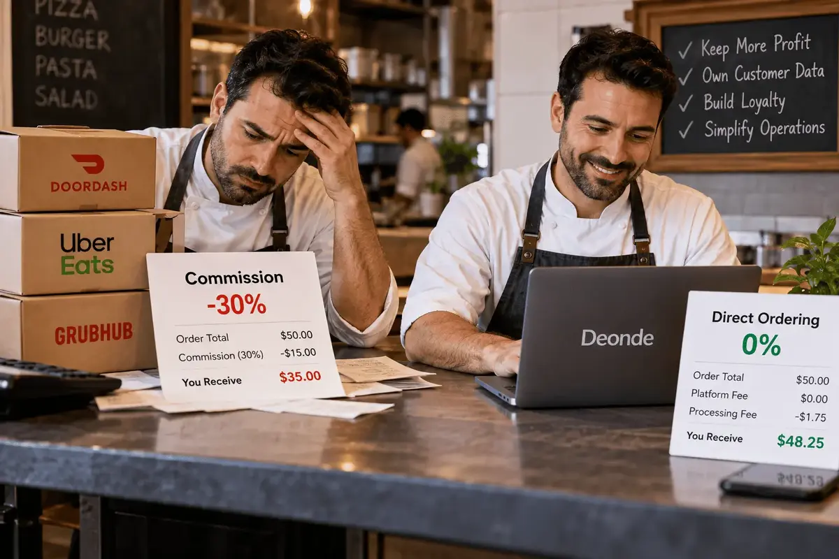 Commission-Free Vs. Marketplace Ordering: An Honest Faq For Independent Restaurants 2 Marketplace Fees vs Direct Ordering