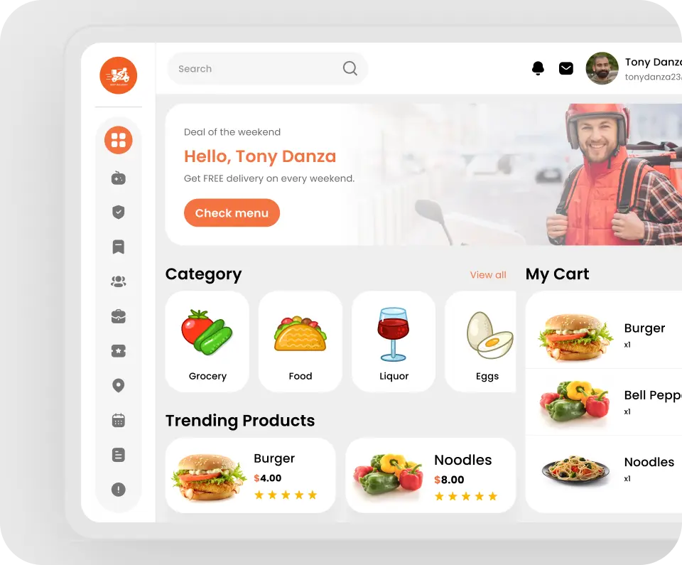 Takeaway Ordering System for a Restaurant