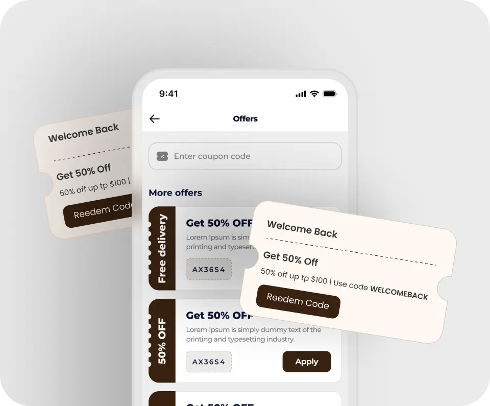 Coupon management software for Cafe