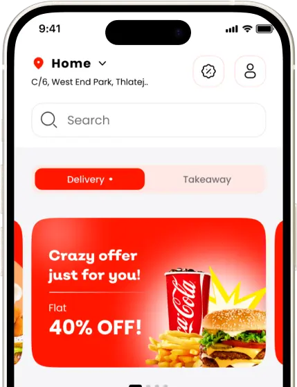 Branded food ordering app for customers