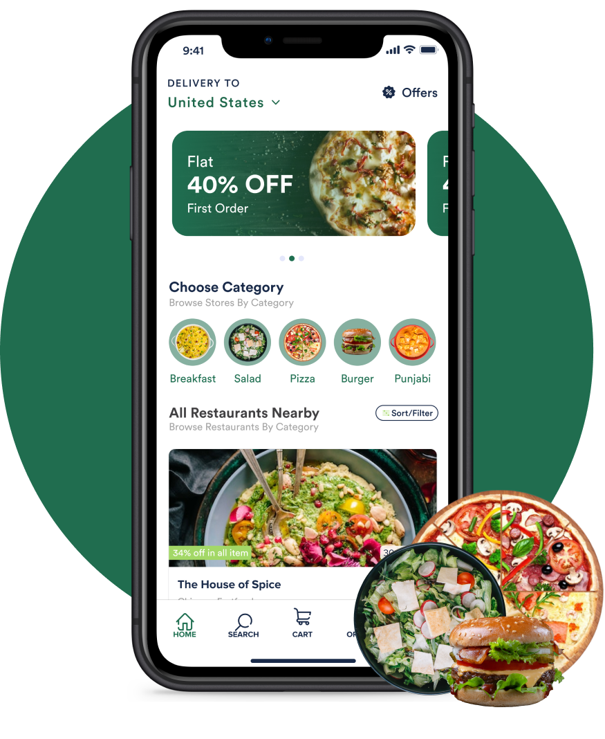 GrubHub Alternative App Interface