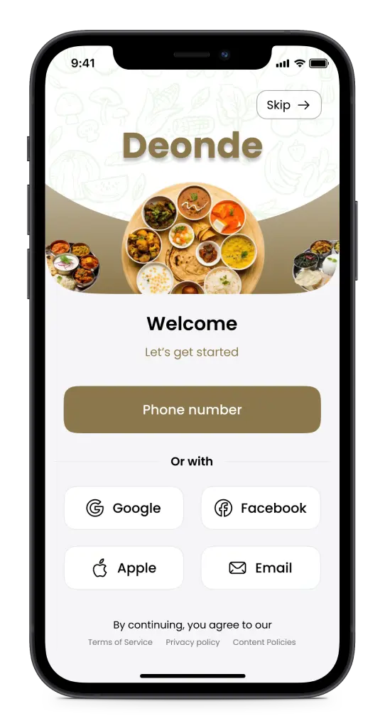 Food Ordering Software Customer App