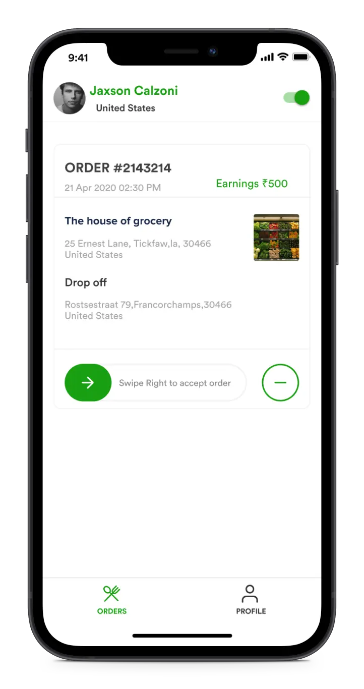 instacart clone driver app