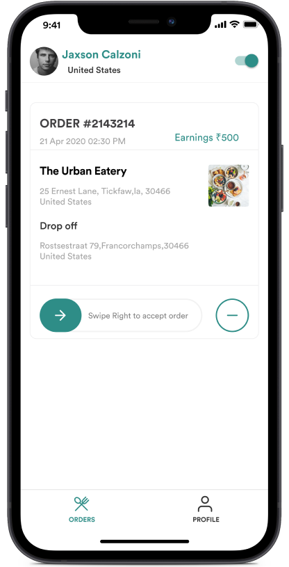 JungleWorks Alternative Store/restaurant App Interface