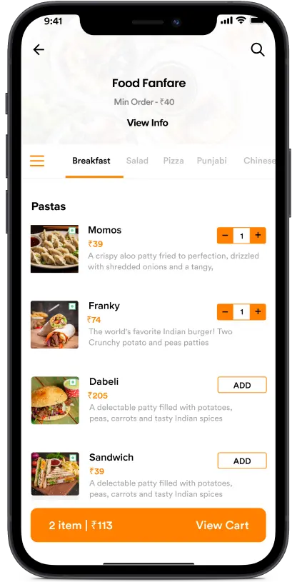 Indian Restaurant Menu Spices Just Eat JustEat Clone App Solution