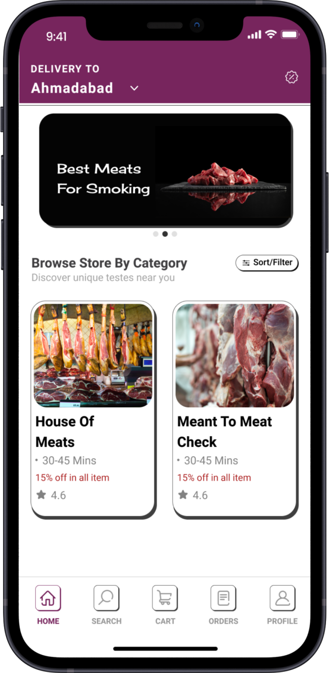 Online Meat Ordering and Delivery Software Solution Deonde
