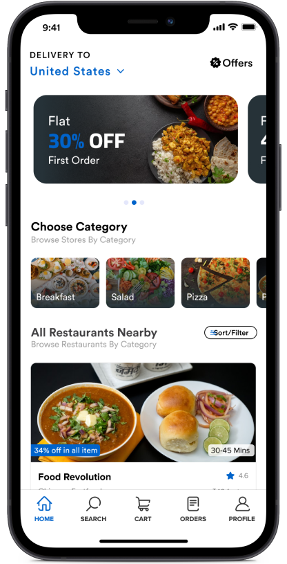 Ordering.co Alternative Customer App Interface
