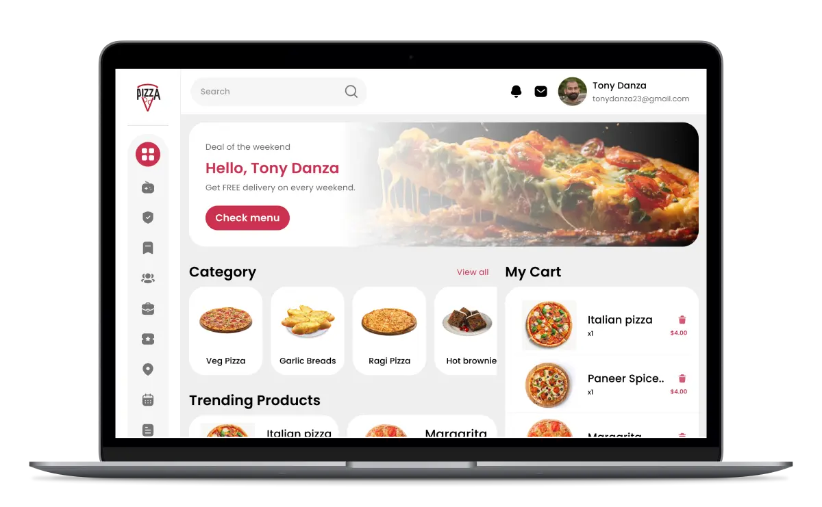 Multi-location pizza franchise management software by Deonde