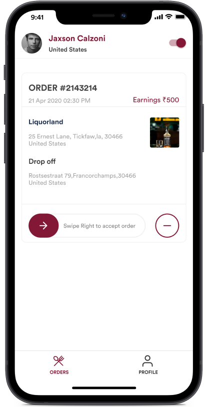 Postmates delivery driver app