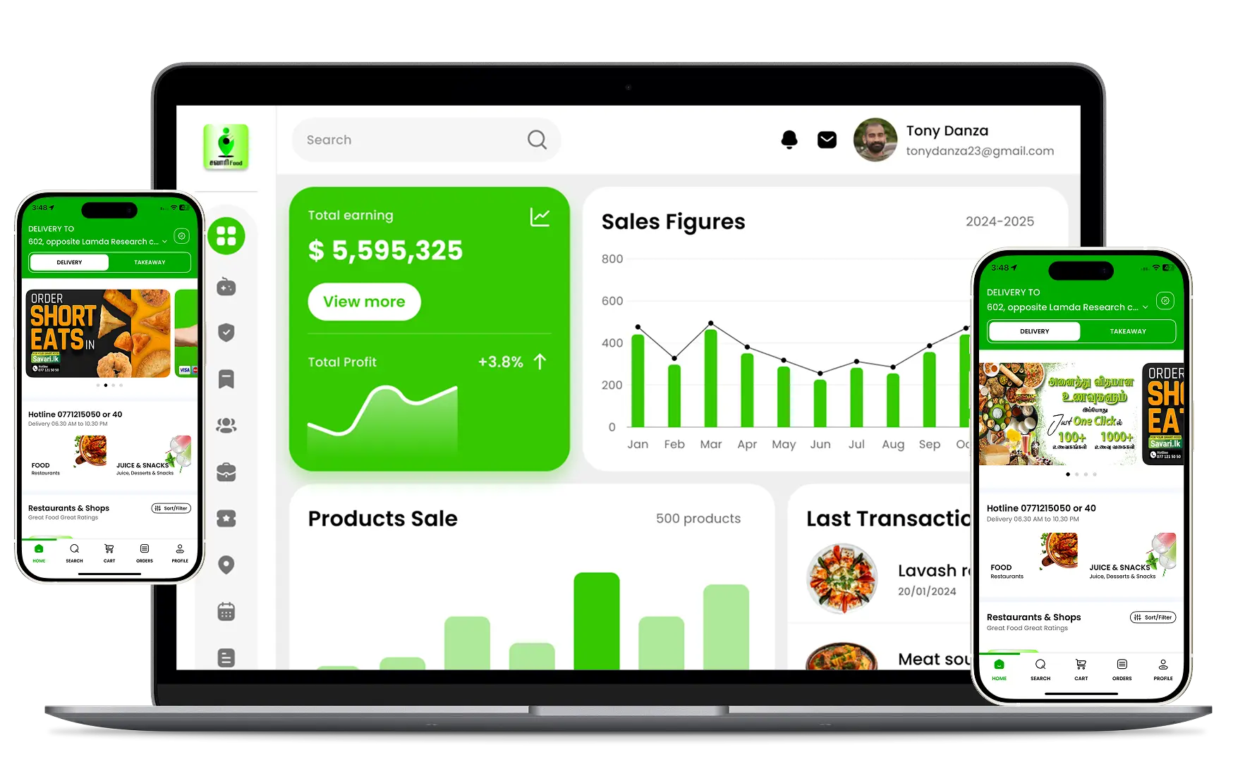 Savari Food — white-label food and grocery delivery app built by Deonde for Sri Lanka market