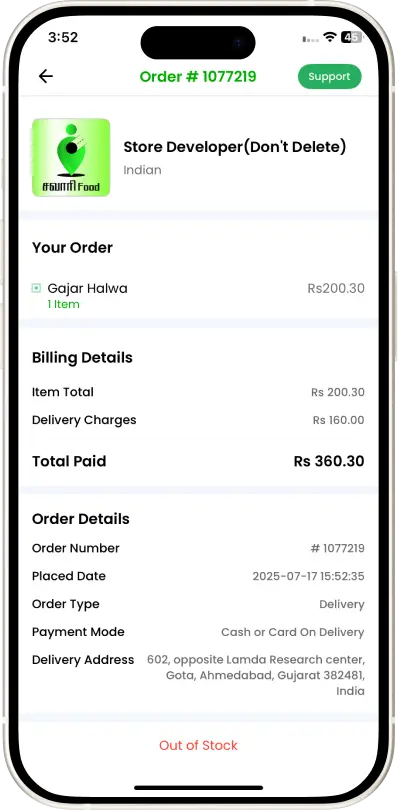Savari Food customer ordering app — browse restaurants, add to cart, track delivery