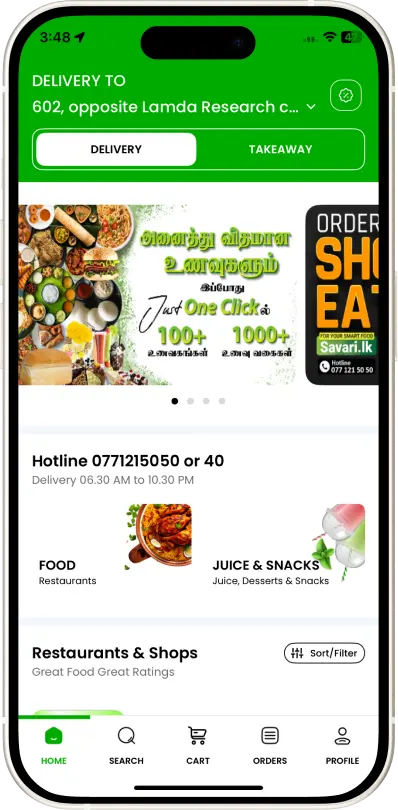 Savari Food restaurant portal — manage orders, menus, and availability