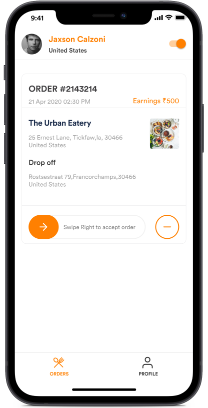 Seamless Alternative Store/restaurant App Interface