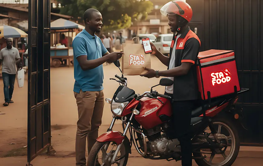STA Food Uganda — food delivery app powered by Deonde white-label software