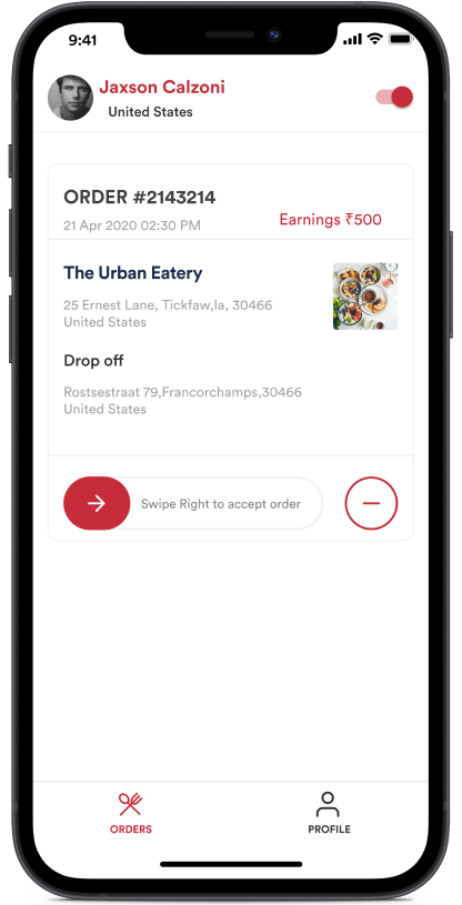 Swiggy Alternative Store/restaurant App Interface
