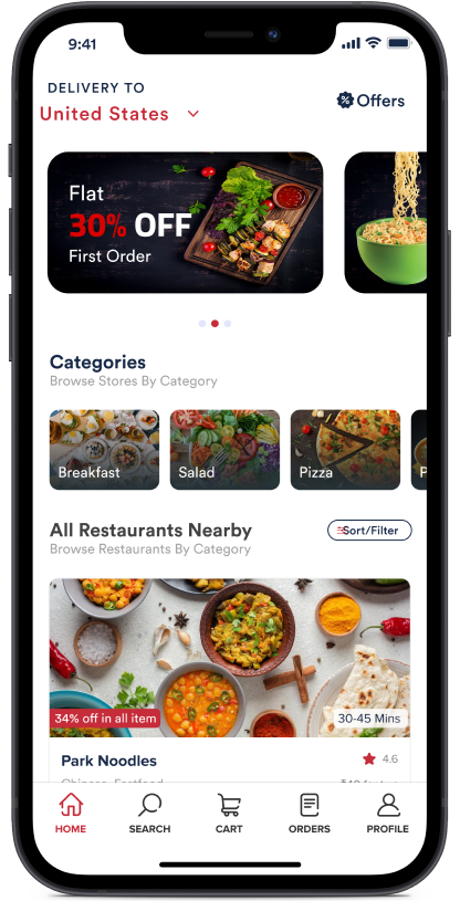 Swiggy Alternative Customer App Interface