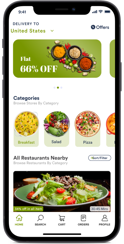 Talabat Alternative Customer App Interface