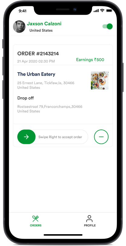 Uber Eats Alternative Store/restaurant App Interface