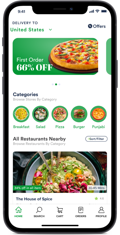 Uber Eats Alternative Customer App Interface